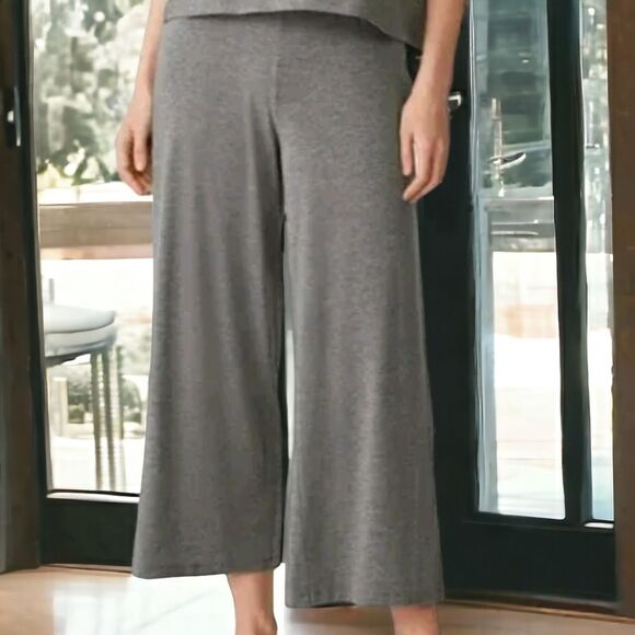 Eileen Fisher Med Cozy Viscose Stretch Cropped Pants NWT - Picture 1 of 7